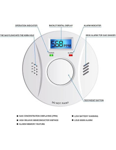 Detector de Humo y Monóxido de Carbono Linsoal GS528A - Paquete de 4 2