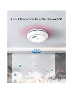 Detector de Humo y Monóxido SITERWELL GS888A con Pantalla LCD 2