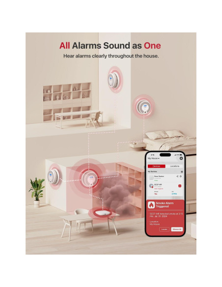 Detector de Humo y Monóxido X-Sense SC07-MR51 5 Detectores