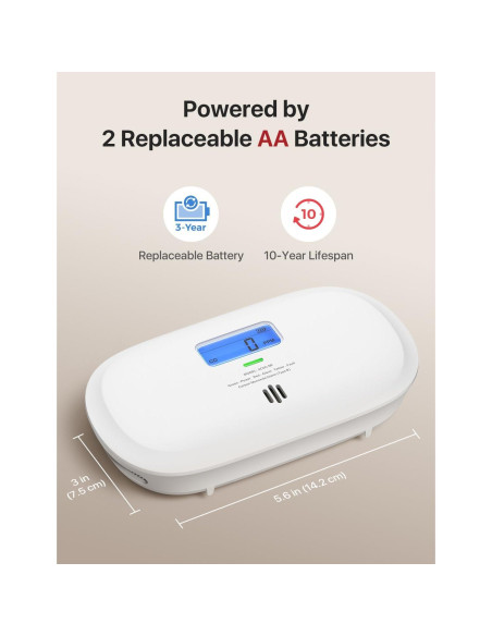 Detector de Monóxido de Carbono X-Sense XC0C-SR Portátil