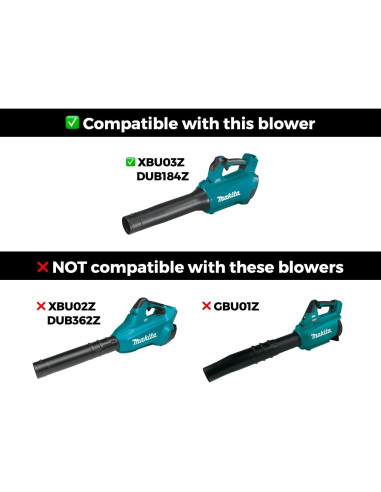 Boquilla de Secado de Coche STUBBY para Sopladores Makita 18V