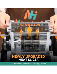 Cortadora de Carne Newhai 850W Acero Inoxidable 15mm 2