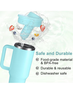 Adaptador de Vaso Hoohnnaa para Stanley 40 oz, Verde, BPA Free 2