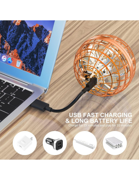 Bola Voladora Orb LEMATRIX TSM006-B Juguete Naranja