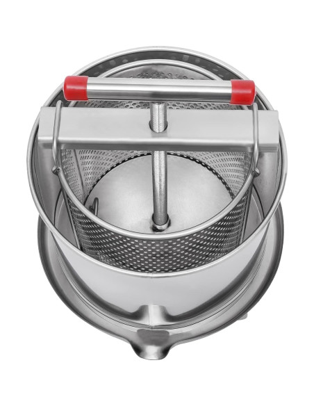 Prensa de Vino Manual Cherishop FY-54101 12.6L Acero Inoxidable