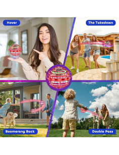 Drone Bola Voladora Tikduck FB-R Rojo Controlado a Mano 2