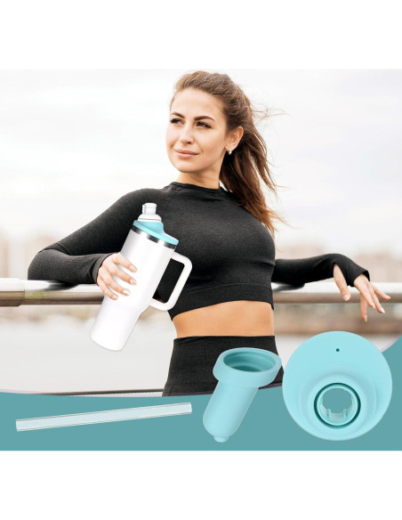 Adaptador de Vaso Hoohnnaa para Stanley 40 oz, Verde, BPA Free