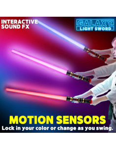 Juego de 12 Sables LED Liberty Imports - Espadas Retráctiles con Sonido 2