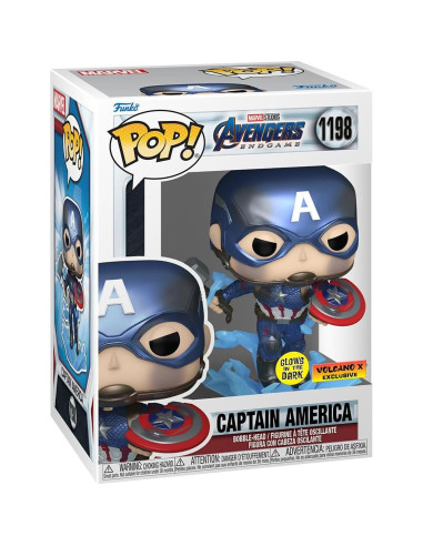 Funko POP! Capitán América Marvel Endgame Brilla en la Oscuridad