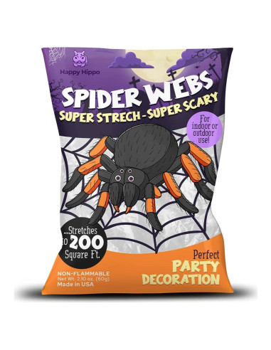 Telaraña de Halloween Happy Hippo, 18.58 m Decoración