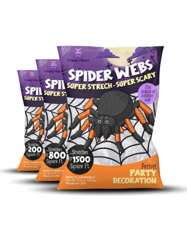 Telaraña de Halloween Happy Hippo, 18.58 m Decoración