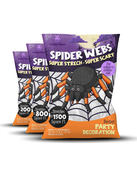 Telaraña de Halloween Happy Hippo, 18.58 m Decoración