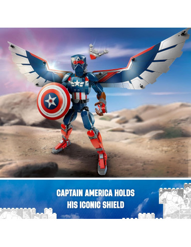 LEGO Marvel Capitán América 76296 - Figura Construible 28 cm