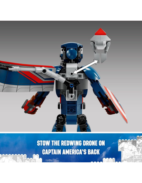 LEGO Marvel Capitán América 76296 - Figura Construible 28 cm