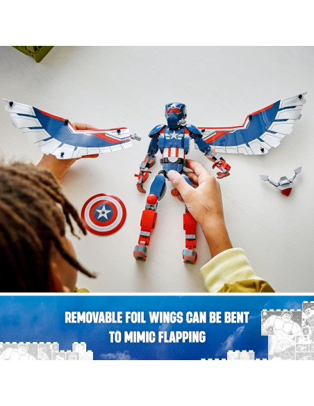 LEGO Marvel Capitán América 76296 - Figura Construible 28 cm