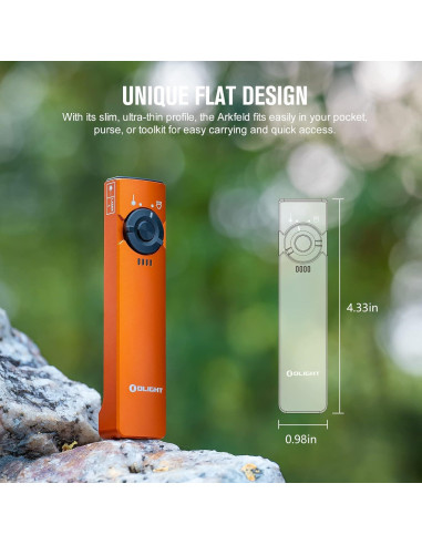 Linterna EDC Olight Arkfeld 1000 Lúmenes Verde Naranja
