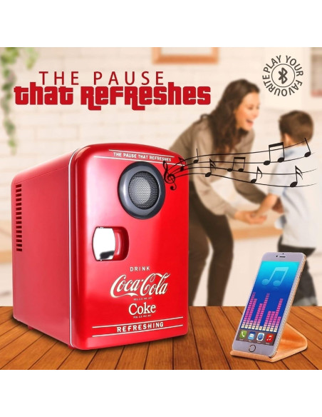 Mini Refrigerador Koolatron Bluetooth 4L Portátil Rojo