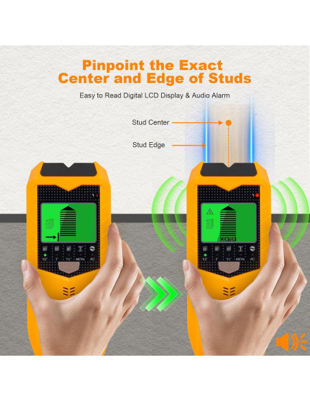 Buscador de Vigas de Pared KUUAUX 5 en 1 con Pantalla LCD