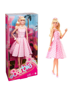 Muñeca Barbie La Película Margot Robbie Vestido Gingham Rosa