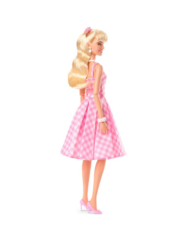 Muñeca Barbie La Película Margot Robbie Vestido Gingham Rosa