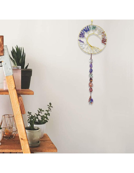 Adorno Árbol de la Vida Rockcloud con 7 Chakras - Juego de 2