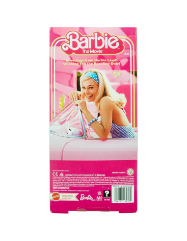 Muñeca Barbie La Película Margot Robbie Vestido Gingham Rosa