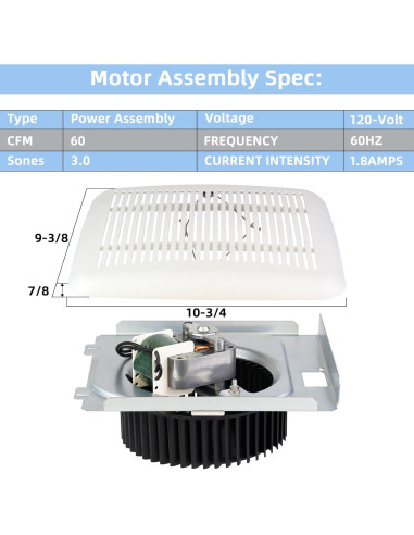 Motor de Reemplazo BKR60 para Ventilador de Baño Broan-NuTone