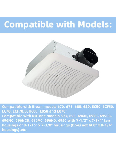 Motor de Reemplazo BKR60 para Ventilador de Baño Broan-NuTone