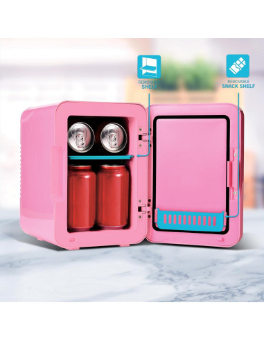 Mini Nevera Ukonic Hello Kitty 4L 6 Latas Rosa