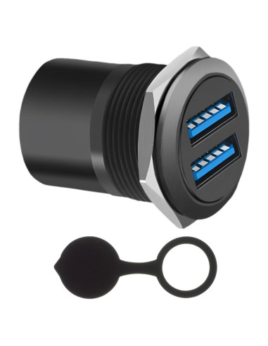 Adaptador de Montaje de Panel USB 3.0 EGOCHALLENGER Doble 5Gbps