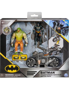 Batcycle Transformador Batman + Figura Killer Croc 10 cm 2