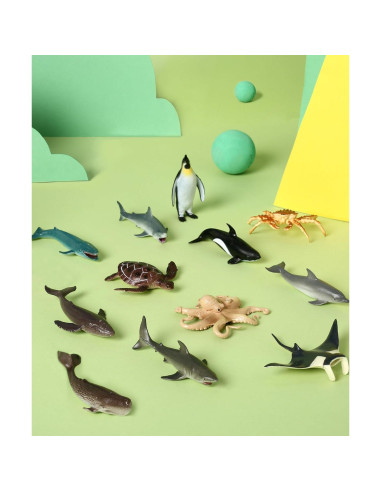 Figuras de Tiburón RECUR 12 PCS Juguetes Educativos