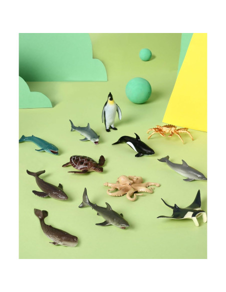 Figuras de Tiburón RECUR 12 PCS Juguetes Educativos