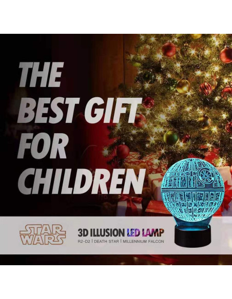 Luz Nocturna 3D Manco Star Wars 16 Colores y 3 Patrones