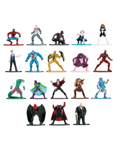 Figuras Marvel Spider-Man Jada Toys Paquete 18 Metal 4,19 cm