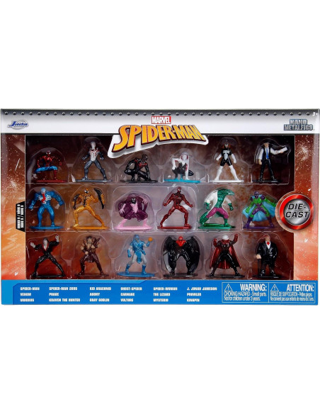 Figuras Marvel Spider-Man Jada Toys Paquete 18 Metal 4,19 cm Figuras Marvel Spider-Man Jada Toys Paquete 18 Metal 4,19 cm