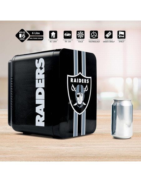 Mini Nevera Ukonic 4L Las Vegas Raiders Compacta