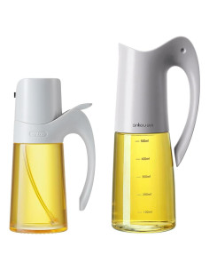 Set Dispensador de Aceite Ankou 880ml Vidrio Borosilicato