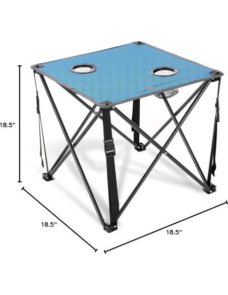 Mesa Plegable Camping Arrowhead Outdoor 61cm Azul con 2 Portavasos Mesa Plegable Camping Arrowhead Outdoor 61cm Azul con 2 Portavasos