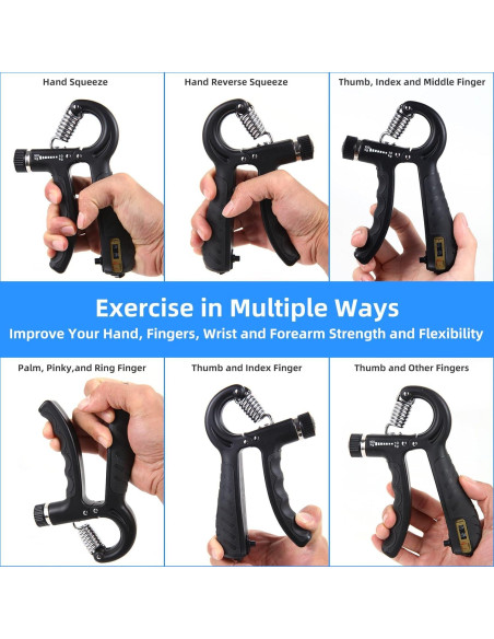 Entrenador de Fuerza de Agarre WIZFOKO 2PCS 10-100kg Ajustable