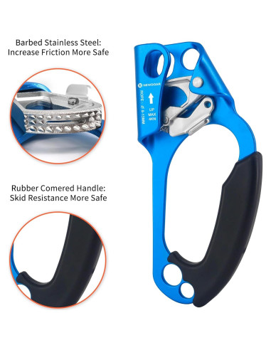 Ascensor de Mano NewDoar para Escalada 8-13mm Azul