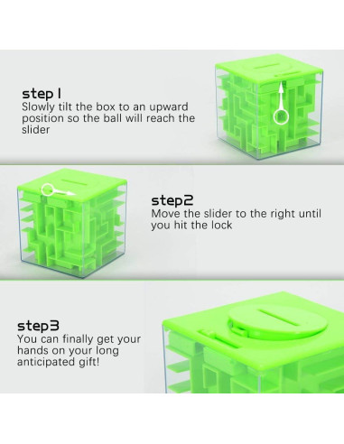 Caja de Rompecabezas de Dinero LIZHOUMIL 7.9cm Divertida