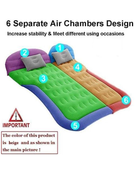 Colchón de Aire SUV SAYGOGO AM-S Inflable 175x130cm Gris