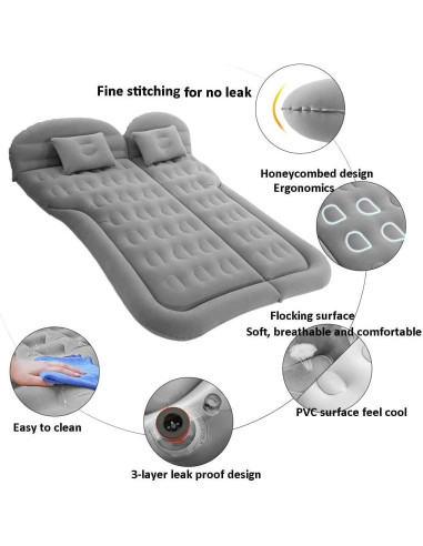 Colchón de Aire SUV SAYGOGO AM-S Inflable 175x130cm Gris