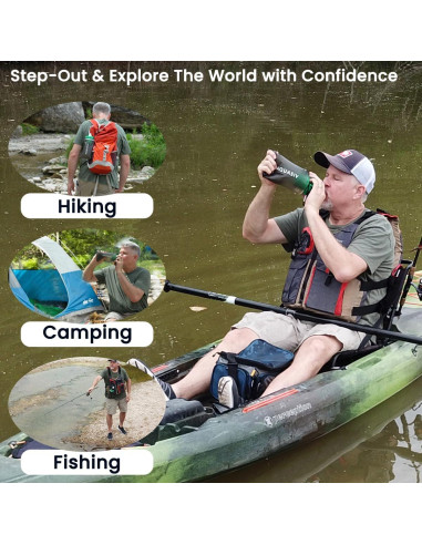 Kit de Filtro de Agua Portátil AQUASIV Basecamp - 1L/min