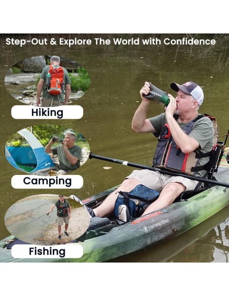 Kit de Filtro de Agua Portátil AQUASIV Basecamp - 1L/min