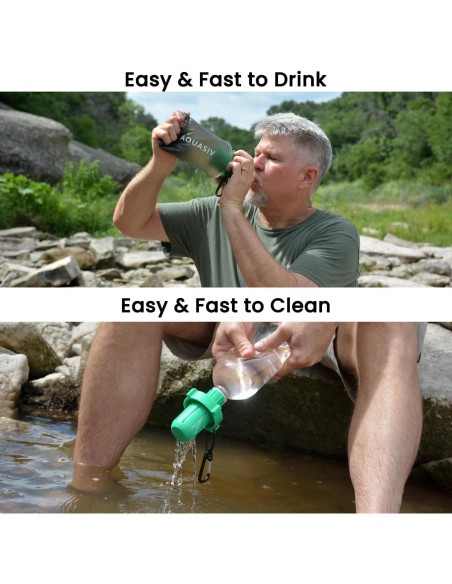 Kit de Filtro de Agua Portátil AQUASIV Basecamp - 1L/min