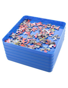 Bandejas Organizadoras de Rompecabezas Jigitz - 6 Piezas Azules