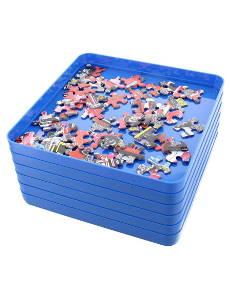 Bandejas Organizadoras de Rompecabezas Jigitz - 6 Piezas Azules