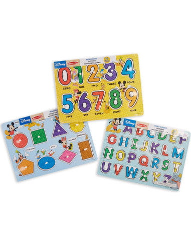 Rompecabezas de Madera Disney Melissa & Doug - Letras, Números y Formas